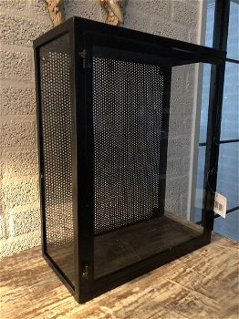 Wandvitrine kast, zwart met acrylaat glas - acrylaat glas - 0