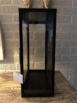 Wandvitrine kast, zwart met acrylaat glas - acrylaat glas - 2