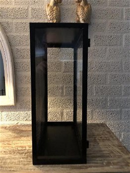 Wandvitrine kast, zwart met acrylaat glas - acrylaat glas - 5
