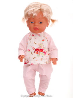 Baby Born 43 cm Pyjama roze/roosjes