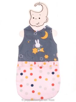Baby Born 43 cm Slaapzak Nijntje/roze/stippen/maan/sterren
