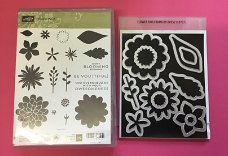 Stempel Stampin Up Flower Patch met Flower Fair framelits dies