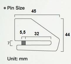 Remschijf slot 5,5 mm - 2