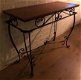 Antieke side table, decoratieve tafel, bruin - 0 - Thumbnail