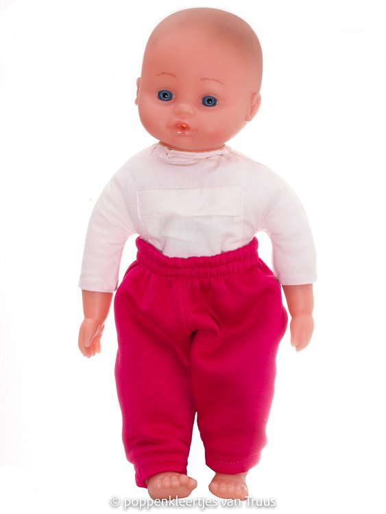 Hema pop 40 cm Setje fuchsia/roze/roosjes - Afbeelding 3