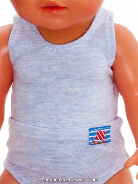 Baby Born 43 cm Jongens ondergoed/lichtblauw - Afbeelding 2
