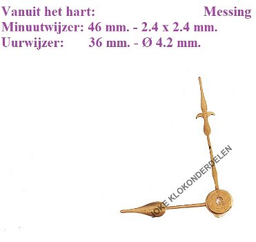 = Wijzers Franse pendule =45390 - 0