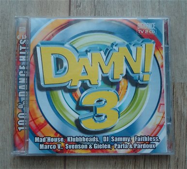 De originele dubbel-CD DAMN! 3 100% Dancehits van Digidance. - 0