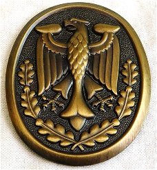 Geweerbadge Geweerkoord / Schützenplakette Schützenschnur, Brons / Bronze, Bundeswehr, jaren'80/'90.