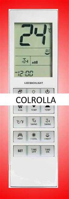 Vervangende afstandsbediening voor de airco's van Colrolla