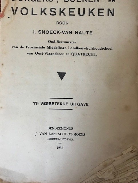 Oud kookboek 1936. De smakelijke burger- boeren en volkskeuken - Afbeelding 2