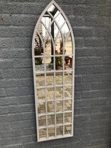Mooie spiegel als kerkraam, groot, metalen rand -spiege-lXL - 2