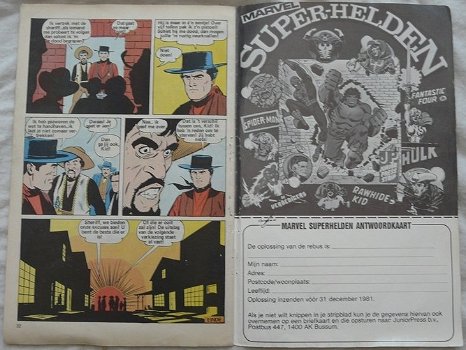 Strip Boek / Comic Book, Marvel, RAWHIDE KID, Nummer 13, Junior Press, 1981.(Nr.1) - 2