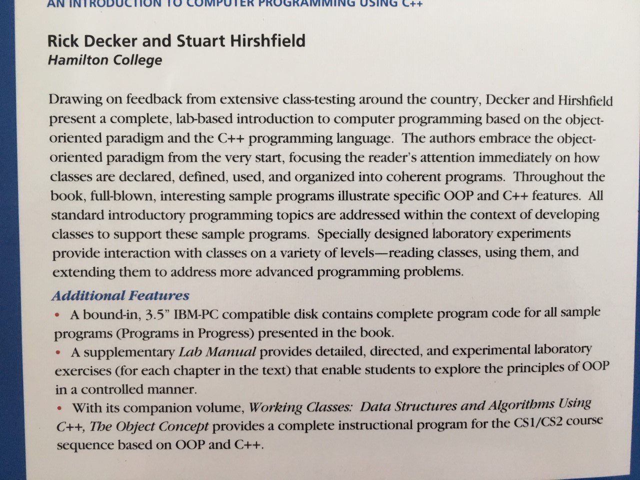 The Object Concept - Rick Decker, Stuart Hirshfield - Afbeelding 2
