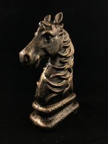 Mooi beeld van een paard, brons-look, van gietijzer-kado - 1