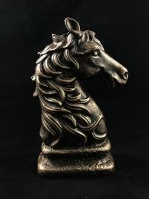 Mooi beeld van een paard, brons-look, van gietijzer-kado - 2