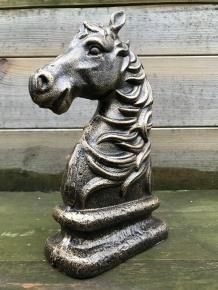 Mooi beeld van een paard, brons-look, van gietijzer-kado - 6