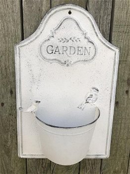 Metalen wanddecoratie voor de tuin, bloembak, kado - 6