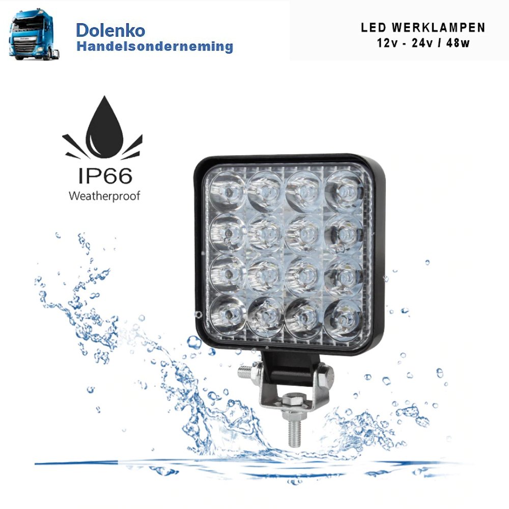 AANBIEDING LED WERKLAMPEN 12V-24V / 48W VANAF 2 STUKS - Afbeelding 5