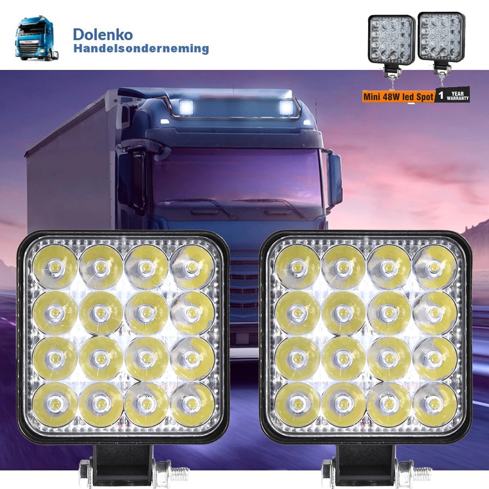 AANBIEDING LED WERKLAMPEN 12V-24V / 48W VANAF 2 STUKS - Afbeelding 6