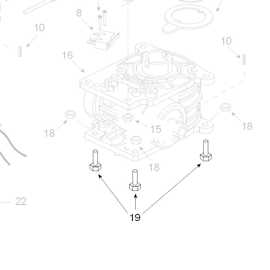 Teleco 14366 spare part Schroef M5x16 T.65/85 - nr. 1