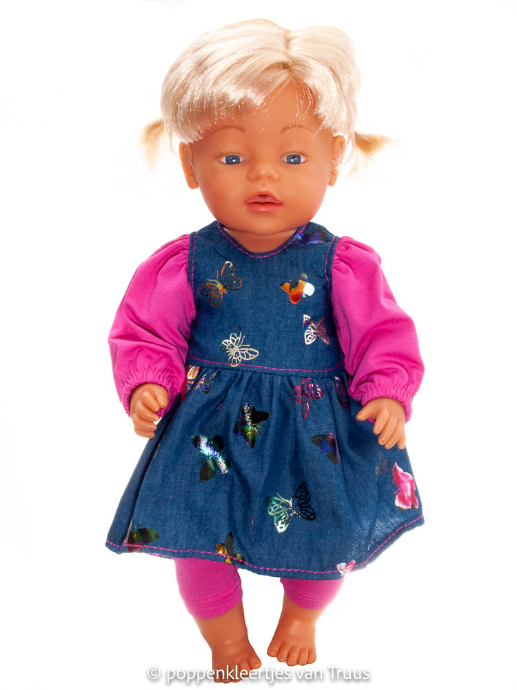 Baby Born 43 cm Setje vlinders/blauw/fuchsia - nr. 1
