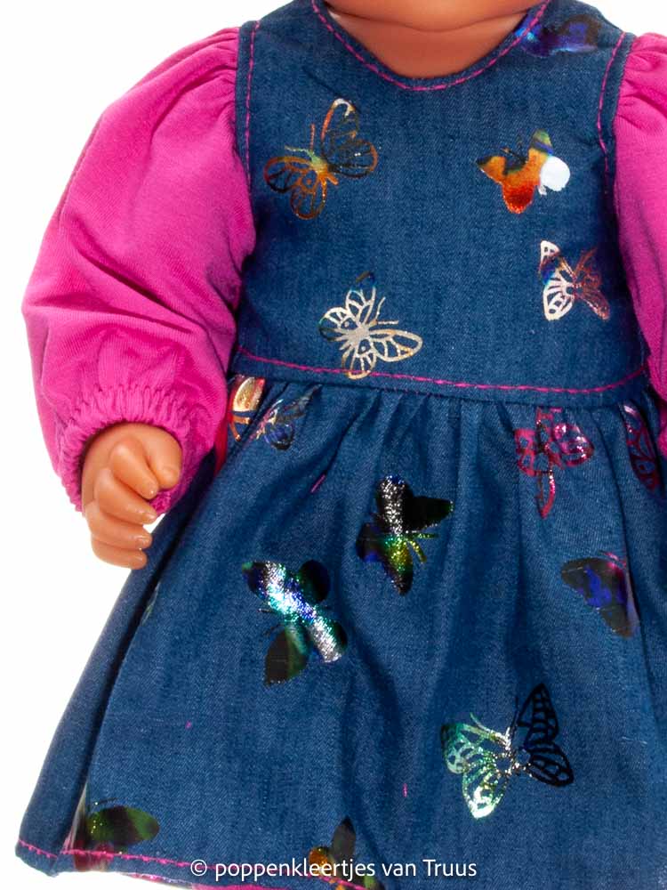 Baby Born 43 cm Setje vlinders/blauw/fuchsia - Afbeelding 2