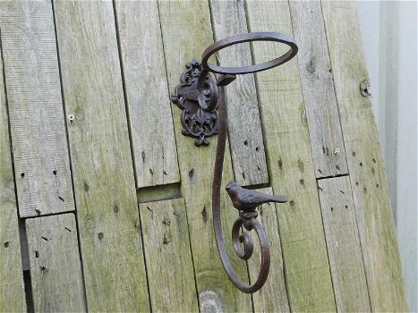 Bloempothouder voor aan de muur, sierlijke tuin deco-kado - 0