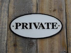 Bordje- PRIVATE - voor op de deur  - kado -prive