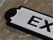 Bordje emaille - EXIT - voor op de deur - kado-katoor - 1 - Thumbnail