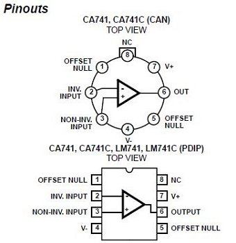 OP-AMP uA741, TL071 en TL074 (DIL 8 / DIL14 uitv.) - 4