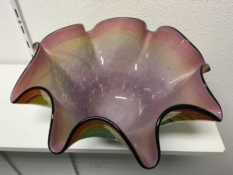 geblazen schaal, facinerend mooi-glas,de hand vervaardigd - Afbeelding 2