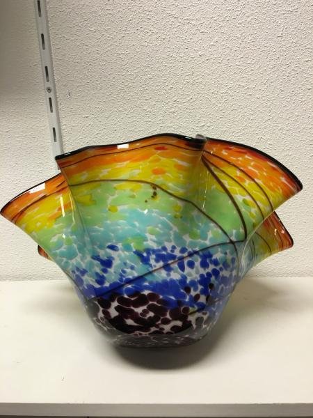 geblazen schaal, facinerend mooi-glas,de hand vervaardigd - Afbeelding 3