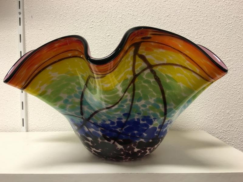 geblazen schaal, facinerend mooi-glas,de hand vervaardigd - Afbeelding 7