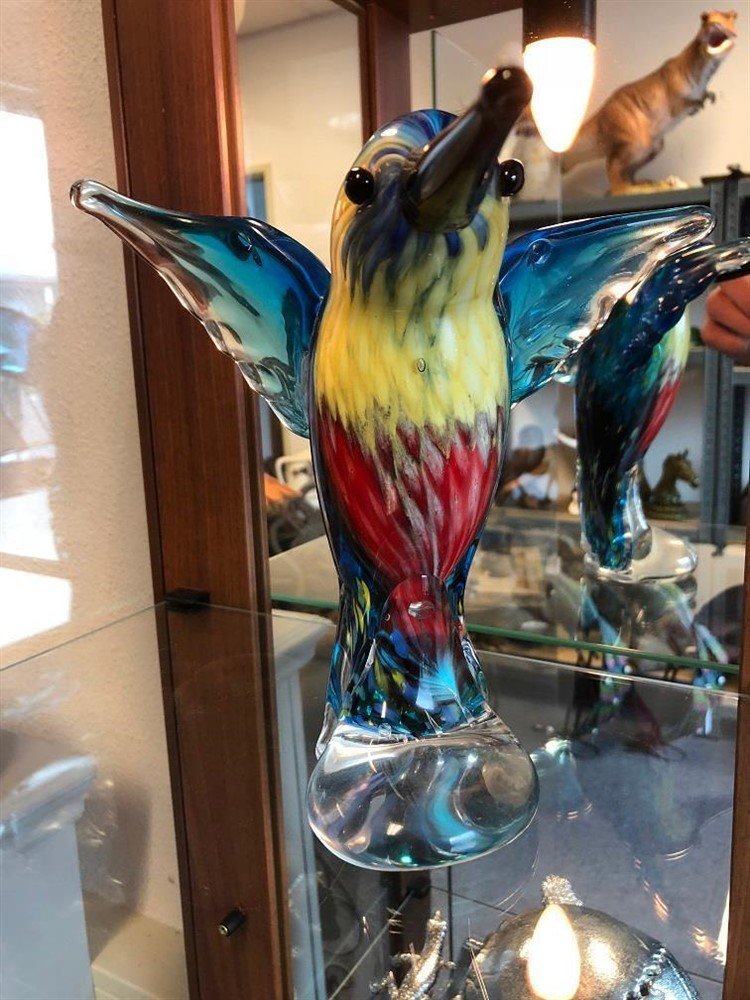 IJsvogel geheel glas, prachtig.-vogel-glas-kado - Afbeelding 3