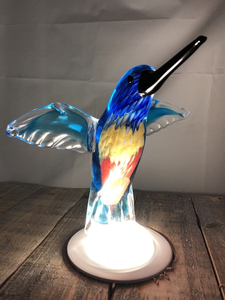 IJsvogel geheel glas, prachtig.-vogel-glas-kado - Afbeelding 4