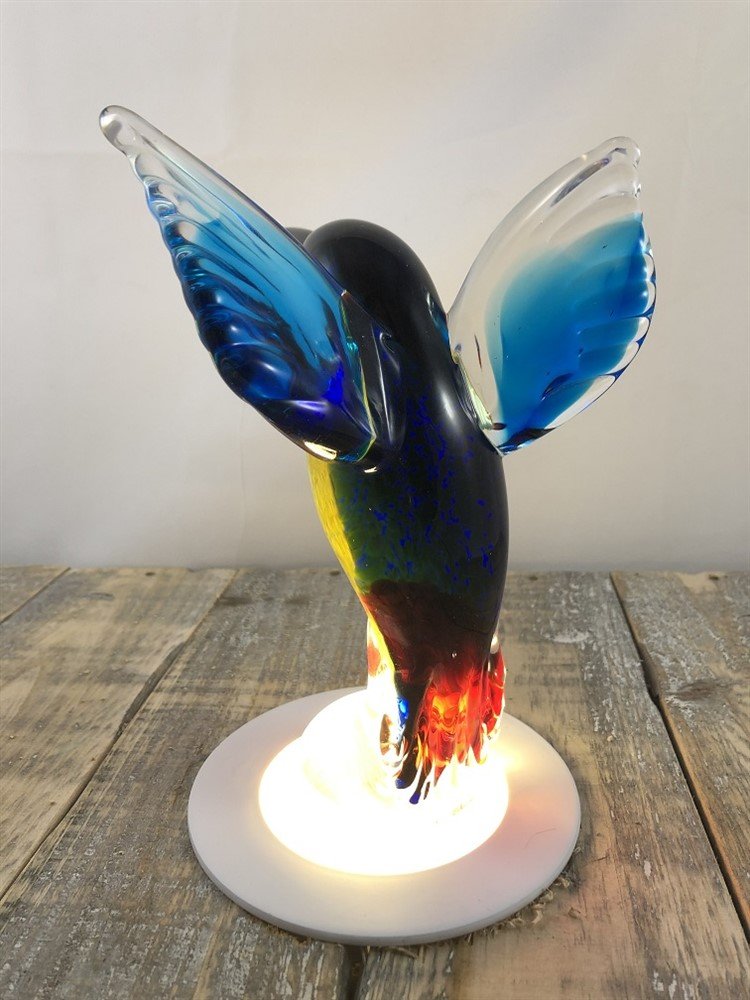IJsvogel geheel glas, prachtig.-vogel-glas-kado - Afbeelding 5