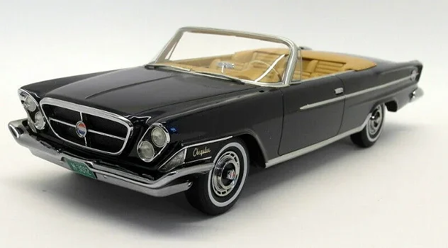 1:18 BoS Models Chrysler 300H Convertible 1962 donkerblauw - 0