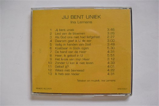 Ina Lemans - Jij bent uniek - 1