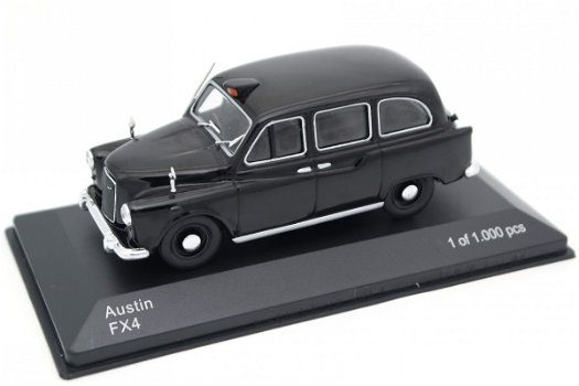 1:43 WhiteBox Austin FX4 London Taxi 1985 Black Cab - 0