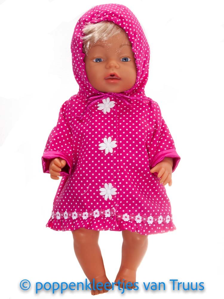 Baby Born 43 cm Jasje fuchsia/witte stipjes/bloem - nr. 1