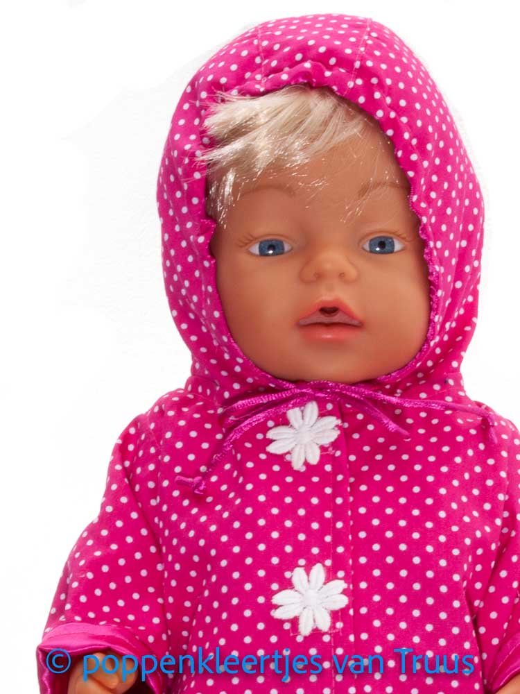 Baby Born 43 cm Jasje fuchsia/witte stipjes/bloem - Afbeelding 2