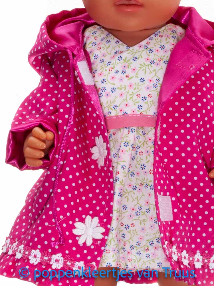 Baby Born 43 cm Jasje fuchsia/witte stipjes/bloem - Afbeelding 4