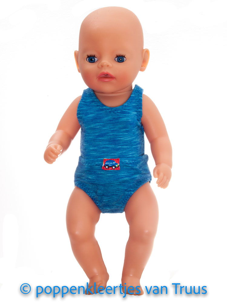 Baby Born Soft 36 cm Jongens ondergoed/blauw/aqua/streepjes - nr. 1