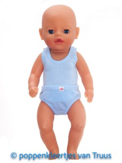 Baby Born Soft 36 cm Jongens ondergoed/blauw