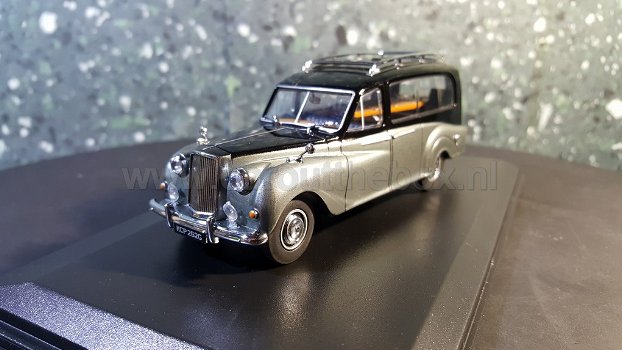 Austin Princes Hearse grijs zwart 1:43 Oxford - 2