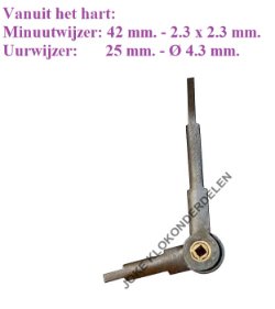 = Wijzers Franse pendule = Art Deco =45480