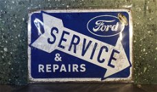 Retro metalen reclame bord Ford Service - Citroen Service