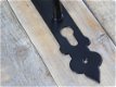 Deurgreep met sleutelgat, zwart gepoedercoat- hendel - 7 - Thumbnail