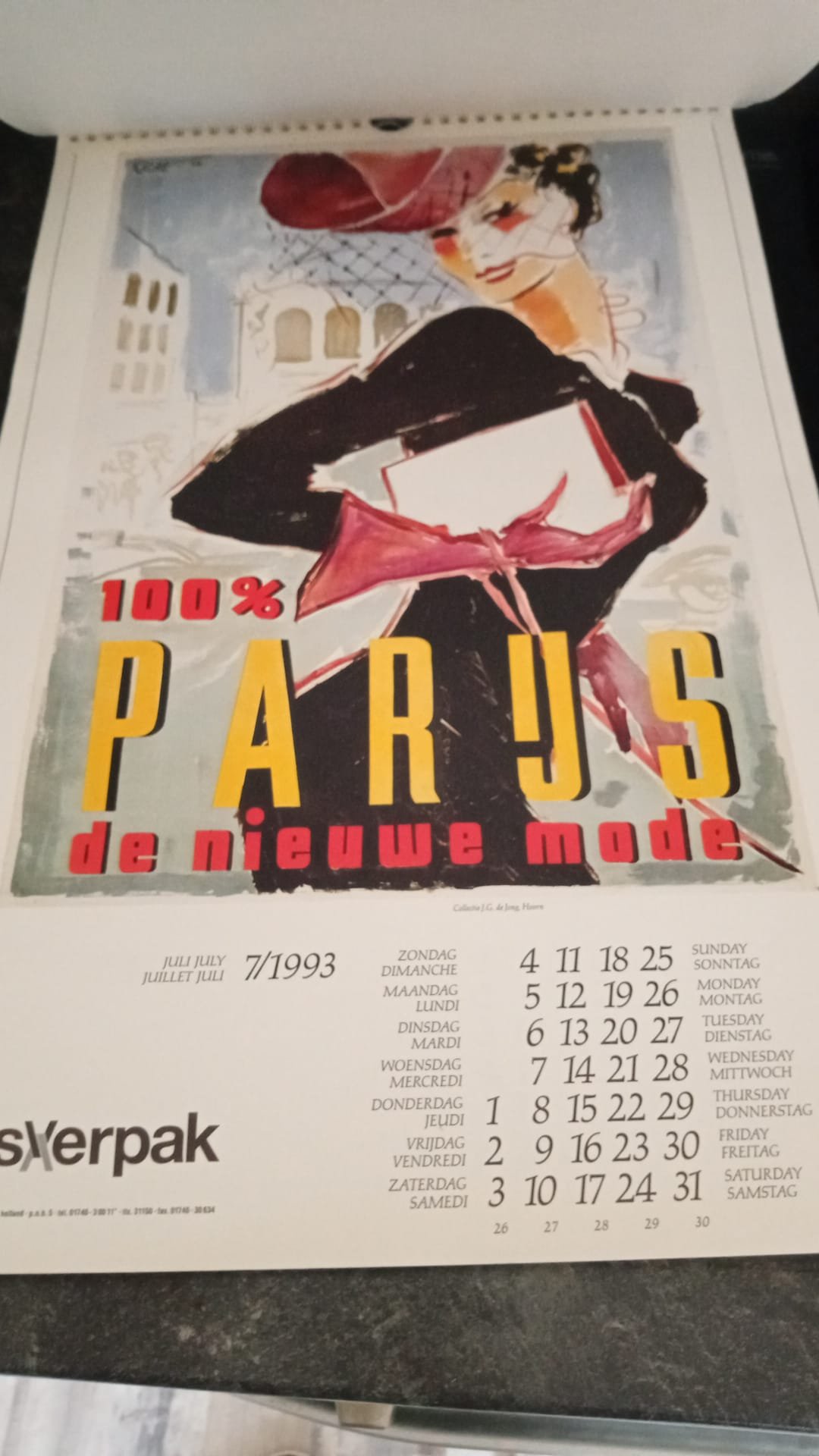 Holland posters 1993 (kalender) - Afbeelding 2
